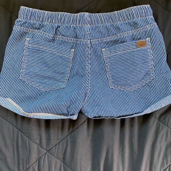 Blue and White Striped Shorts - Picture 2 of 3